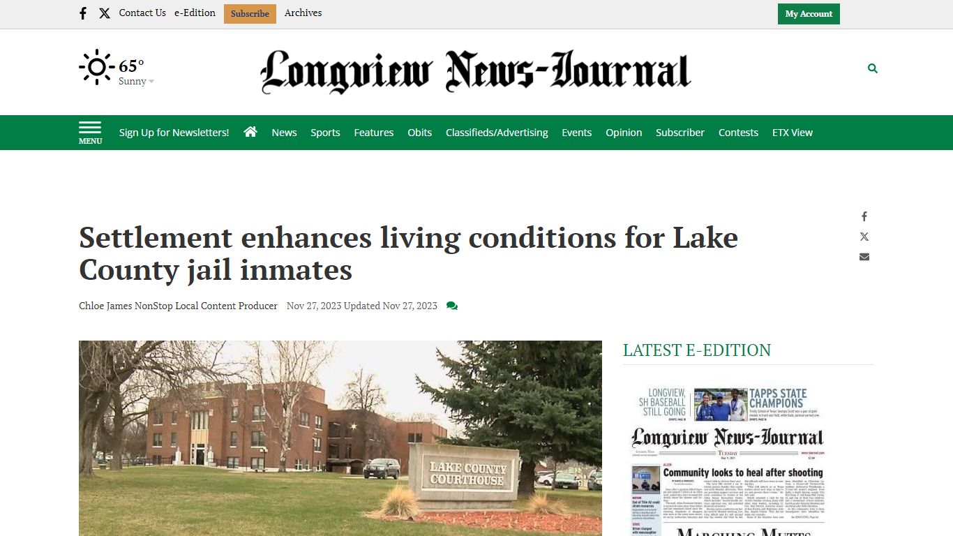 Settlement enhances living conditions for Lake County jail inmates ...